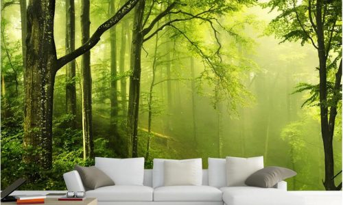3d-room-wallpaper-High-end-custom-mural-non-woven-wall-sticker-3-d-Green-forest-nature